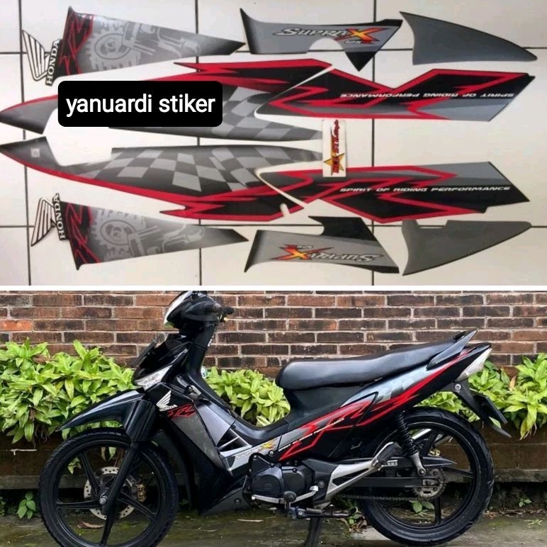 STRIPING STIKER LIST STANDAR MOTOR HONDA SUPRA X 125 R TAHUN 2008 2009 SUPRA X 125 2008