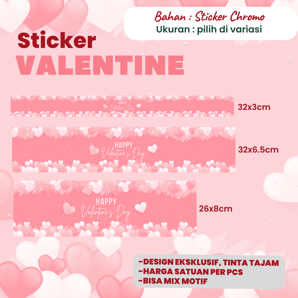 

Sticker Valentine Stiker Segel Toples Label Packaging Hampers Valentin Hapunni