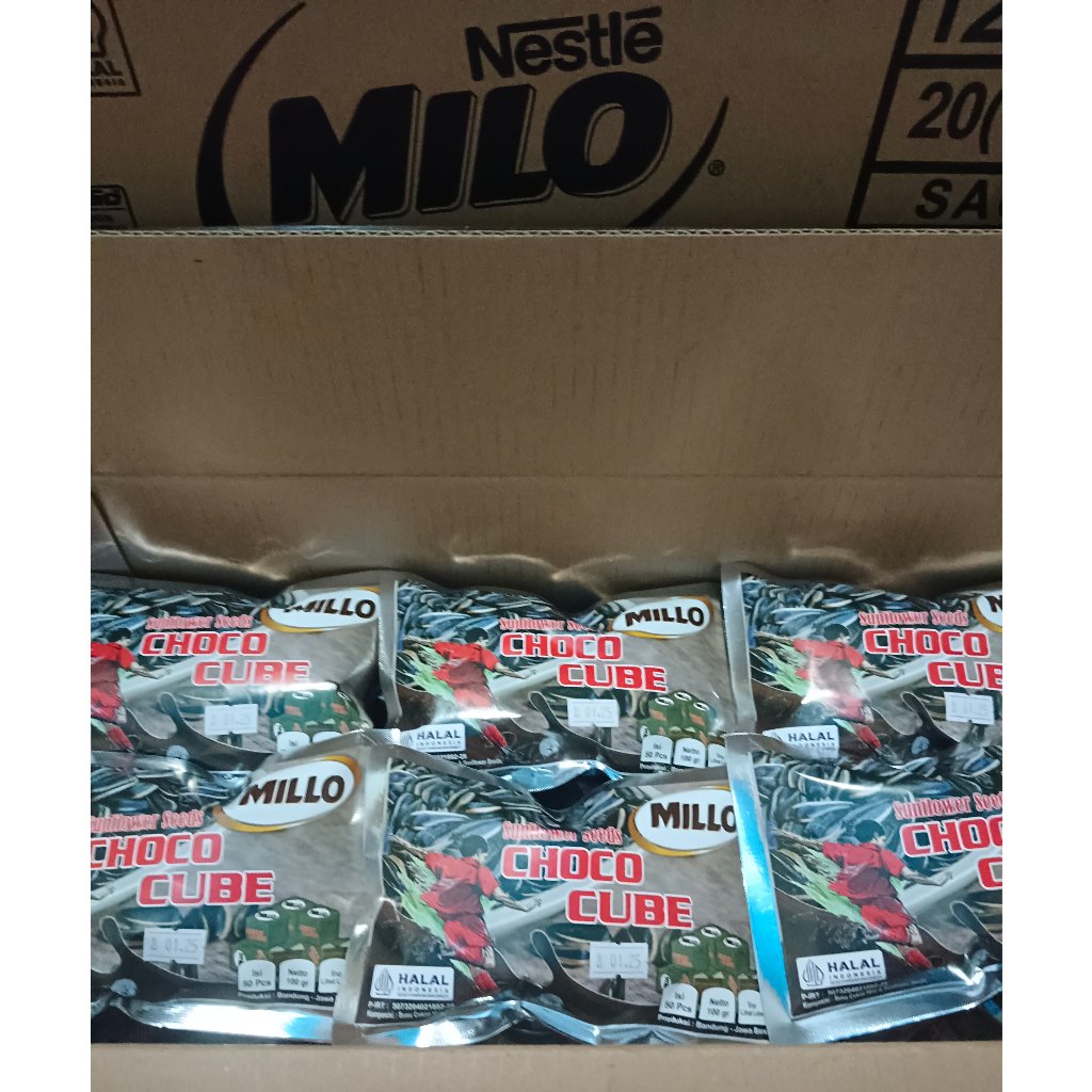 

Sunflower Seeds/Kuaci, Milo/Millo Cube Lokal 1 Dus/Karton (Isi 40 Pack Per Pack Isi 50 Cube)