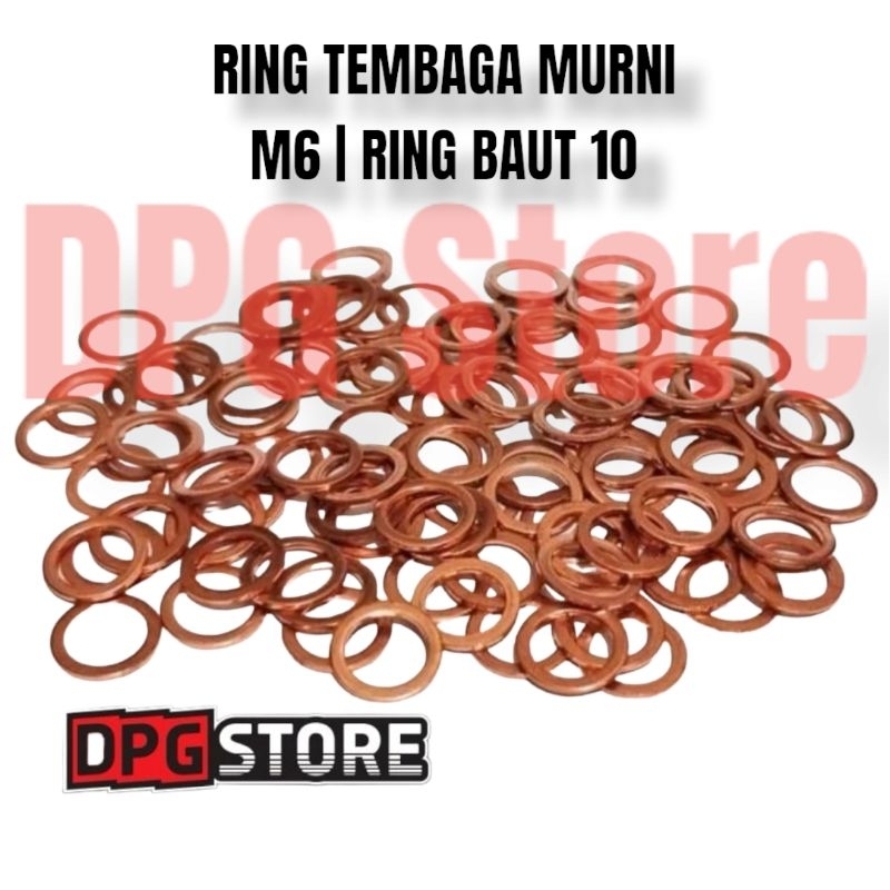 RING TEMBAGA M6 RING BAUT 10 SATUAN