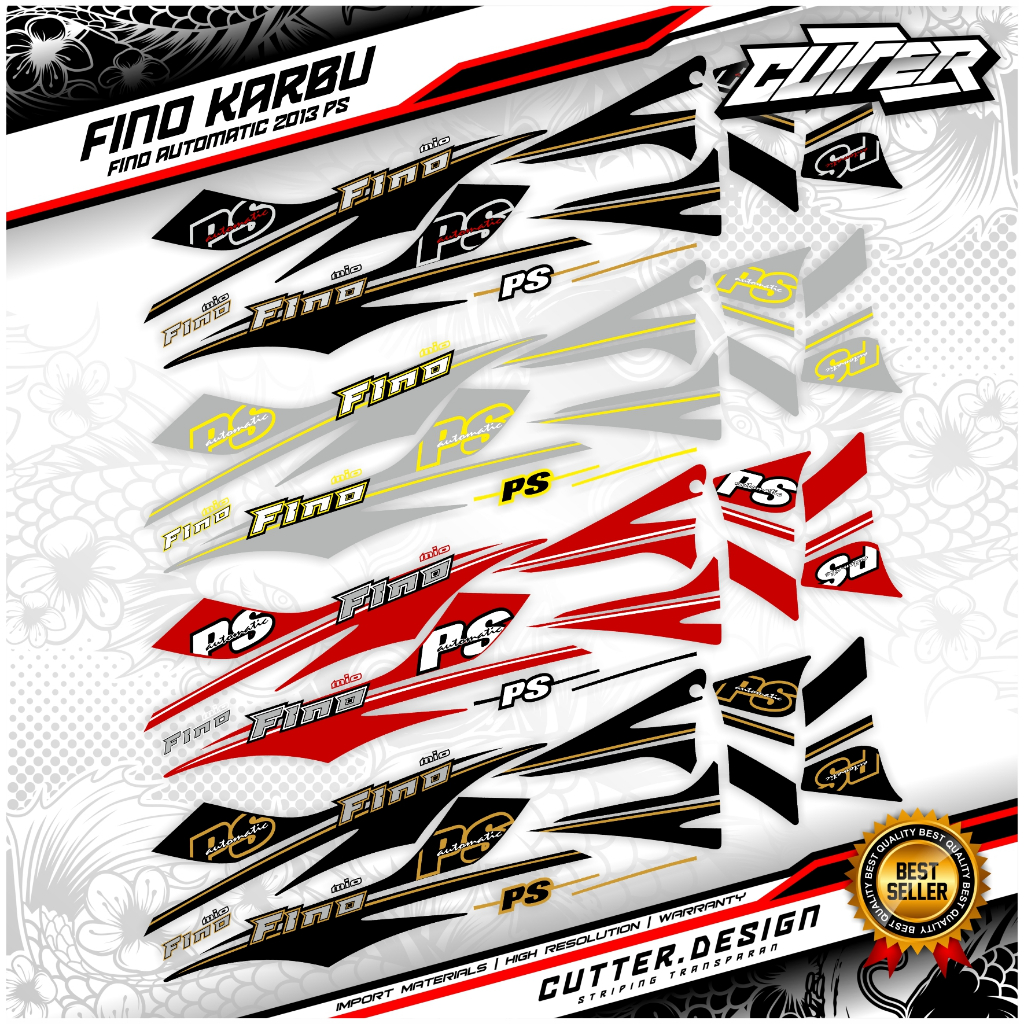 STRIPING TRANSPARAN FINO KARBU fino automatic 2013 ps hitam