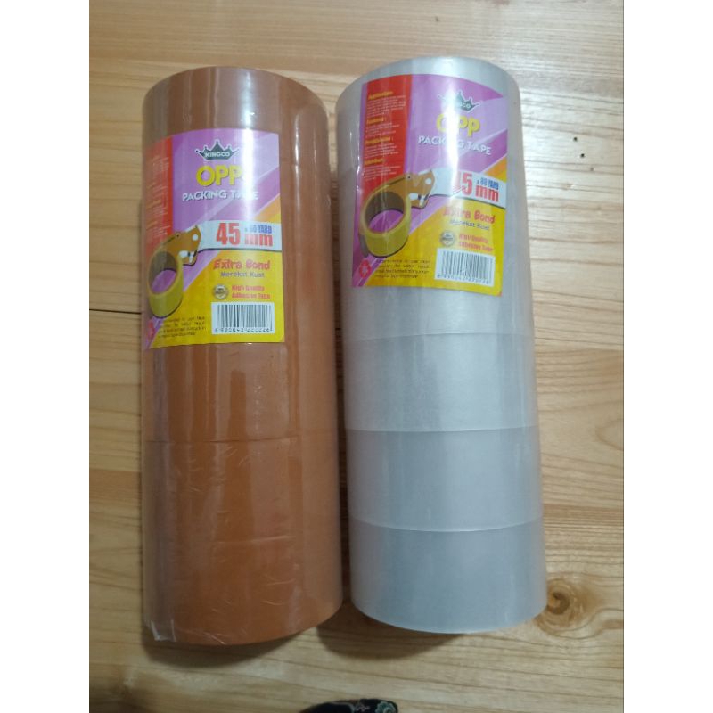 

Lakban Bening/Coklat Tape 45 Mm×80 Yard