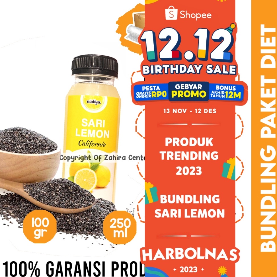 

New Mart idVv2V6 BUNDLING SEHAT Sari Lemon 25ml Chia Seed 1gr Premium Organic Minuman Diet Bernutrisi Keto