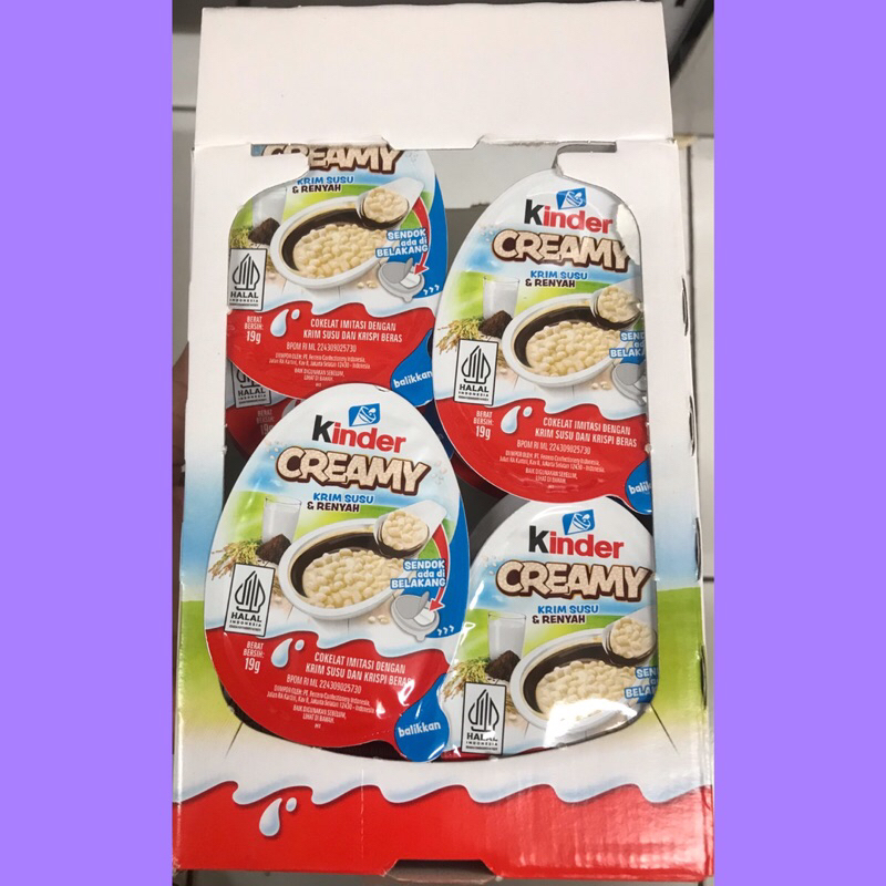 

COKLAT VALENTINE KINDER JOY CREAMY ISI 12X19GR 228GR FREE KATA CINTA