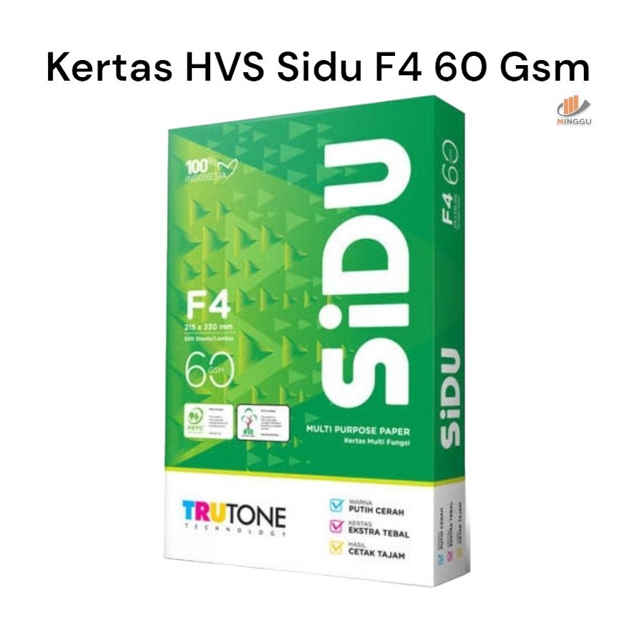 

Kertas HVS Sidu F4 60 Gsm