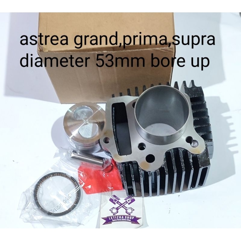 BLOK SEHER KOMPLIT//ASSY GRAND,SUPRA BORE UP 53MM CYLINDER BLOK ASSY ASTREA GRAND SUPRA BORE UP DIAM