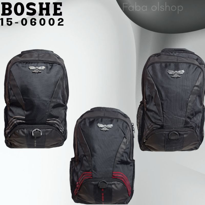 Tas Ransel Pria Backpack Tas Ransel Laptop Boshe 15 08002 # RanselCowok#RanselHitam#RanselSekolah