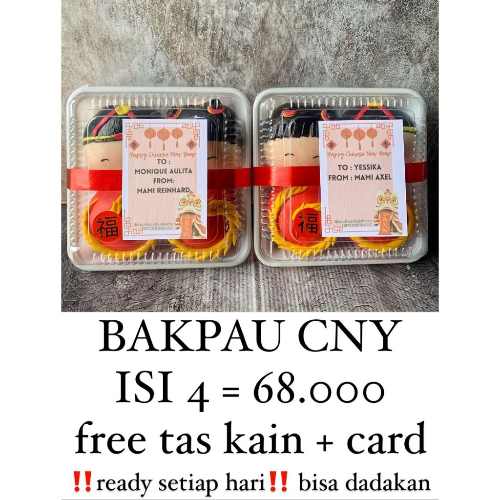 

Bakpau isi 4 - CNY Edition / Hampers Imlek - READY SETIAP HARI