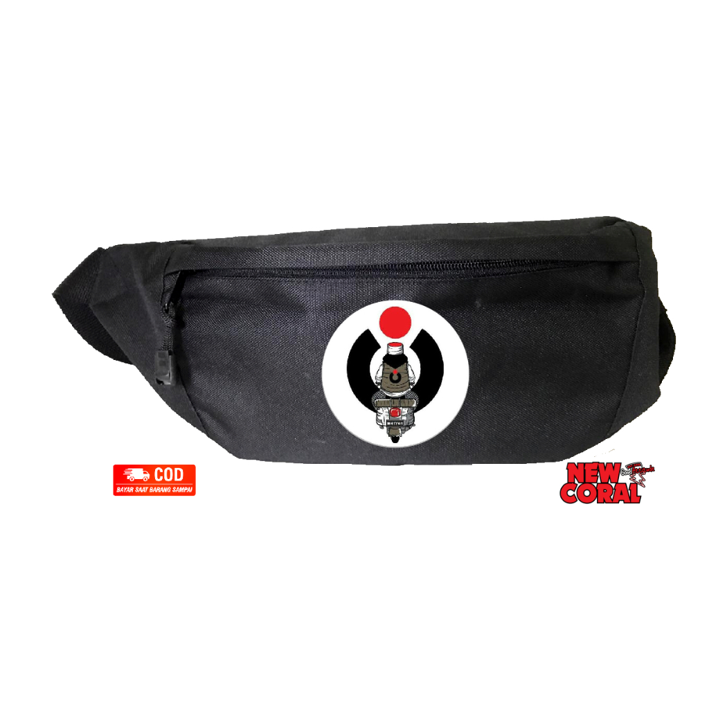 Tas Selempang Waistbag Waterproof Vespa Custom Kualitas Distro Termurah