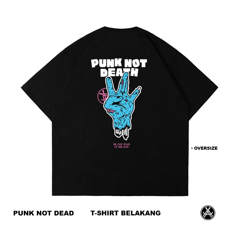 Artisan T-Shirt Poppunk PND Kaos Oversize Hitam Katun Combed