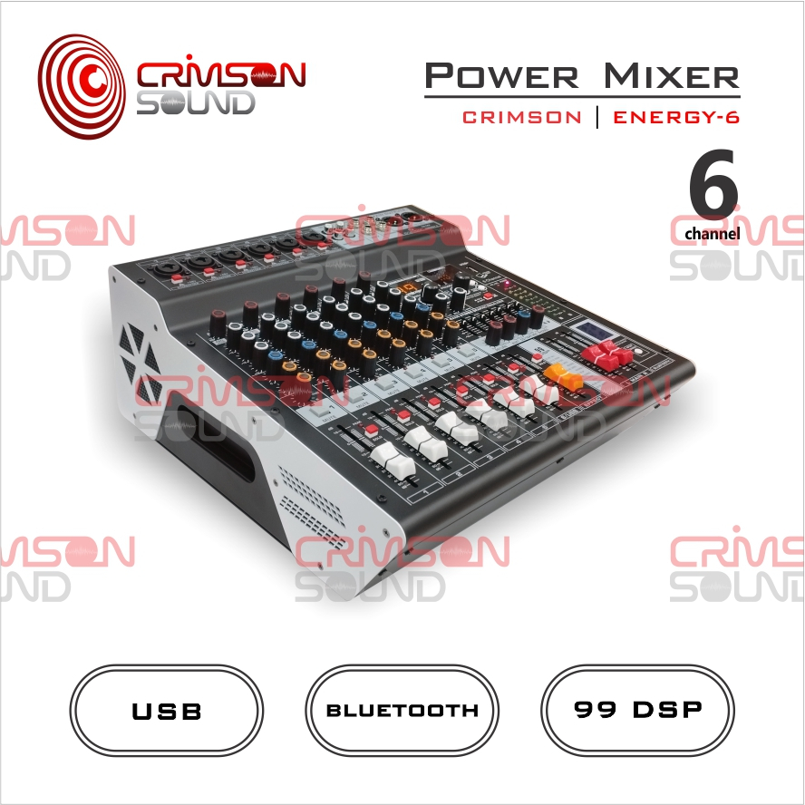 MIXER POWER 6 CHANEL 700 Watt CRIMSON - ENERGY 6