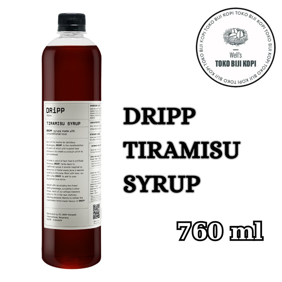 

DRIPP SYRUP TIRAMISU FLAVOUR - 760 ML / SIRUP DRIPP TIRAMISU