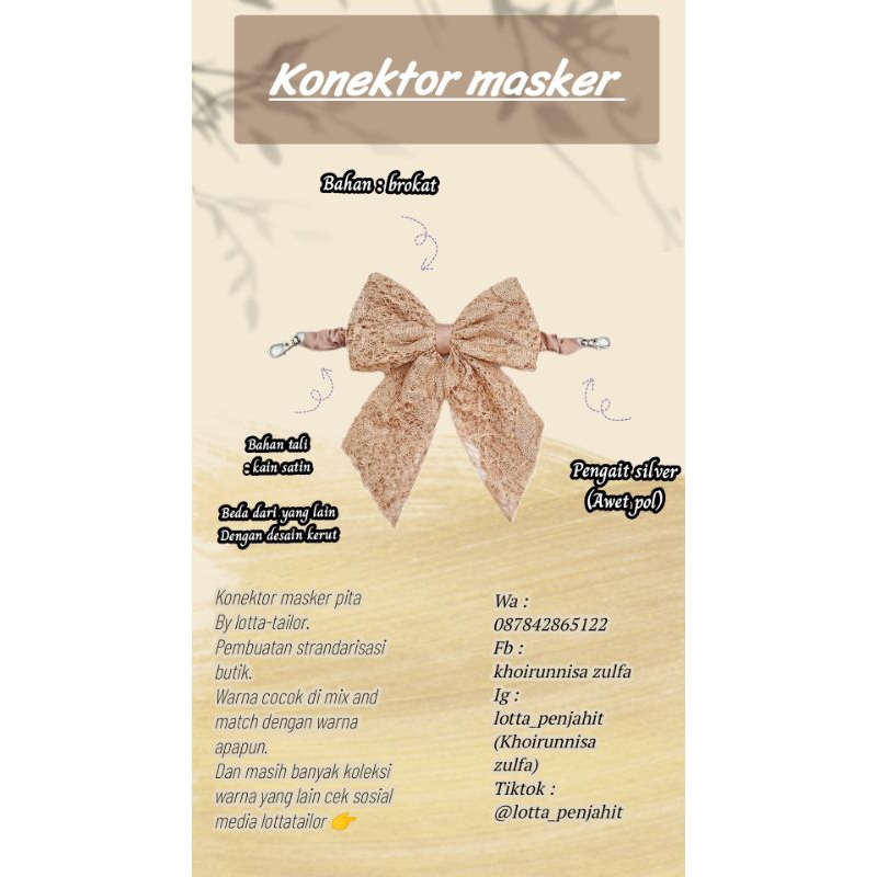 konektor masker pita pengait masker strap masker aksesoris hijab aksesoris pita aksesoris unik akses