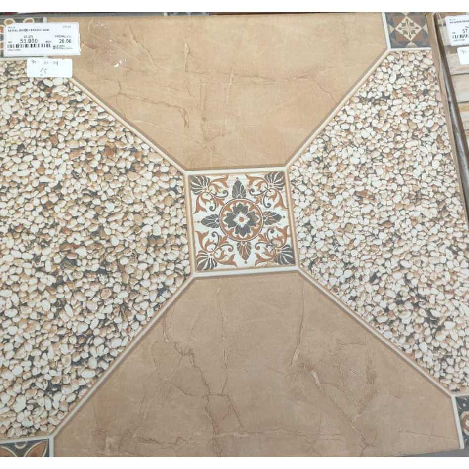 Mulia Keramik Lantai / Keramik Teras Aerial Beige / Aerial grey 40X40