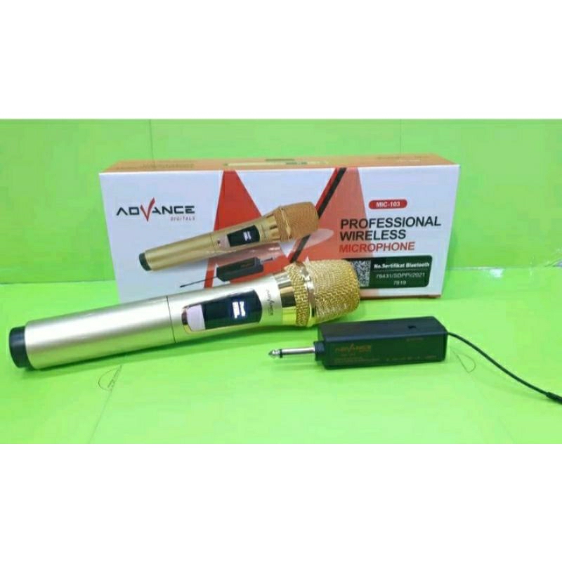 Mic Wireless Mic Tanpa Kabel Wireless Advance 103 Original