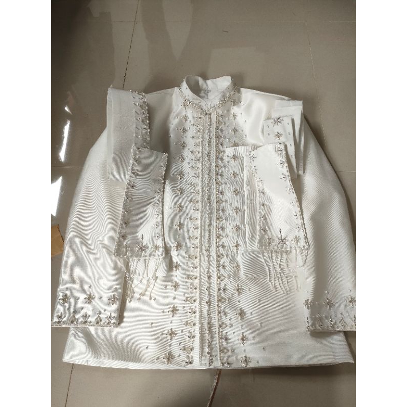 BAJU BESKAP PENGANTIN PRIA MODERN AB ADAT SUNDA JAWA PREMIUM MGB WOOL AND SILK