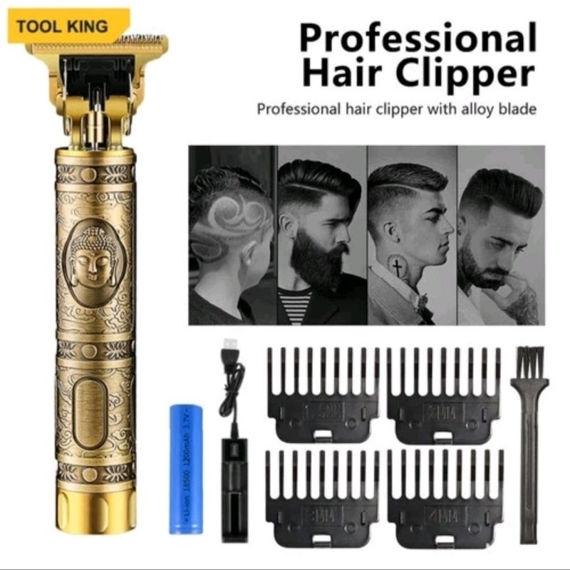 Alat Cukur Rambut Profesional  Hair Clipper Vintage / Alat Cukur Elektrik Mesin Cukur Rambut Cas