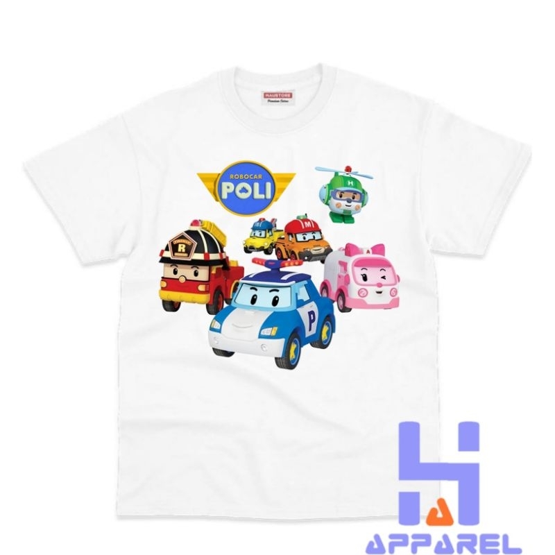 BAJU ANAK KAOS ANAK ROBOCAR POLI
