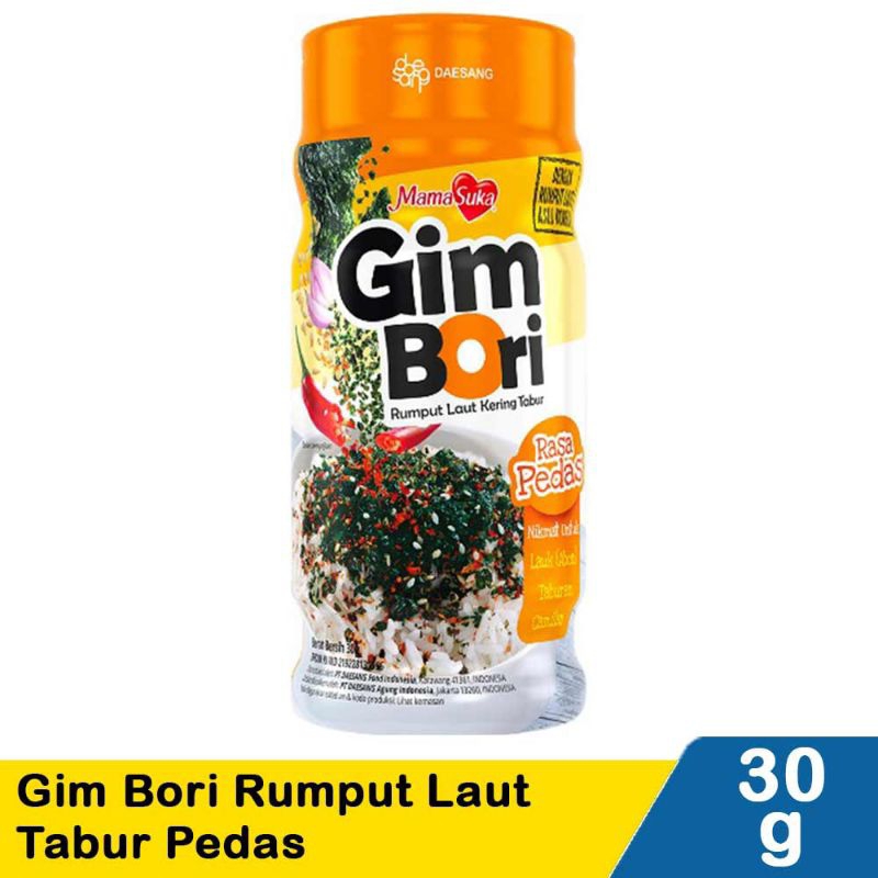 

Gim Bori Rumput Laut Tabur Pedas Mamasuka 30 Gram