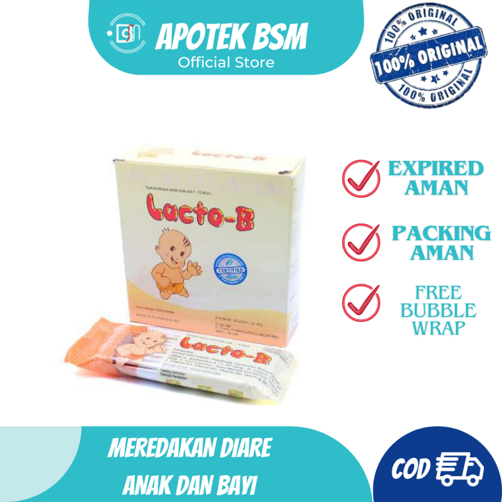 Lacto B Sachet 1gr Suplemen Probiotik untuk Diare Bayi dan Anak-anak