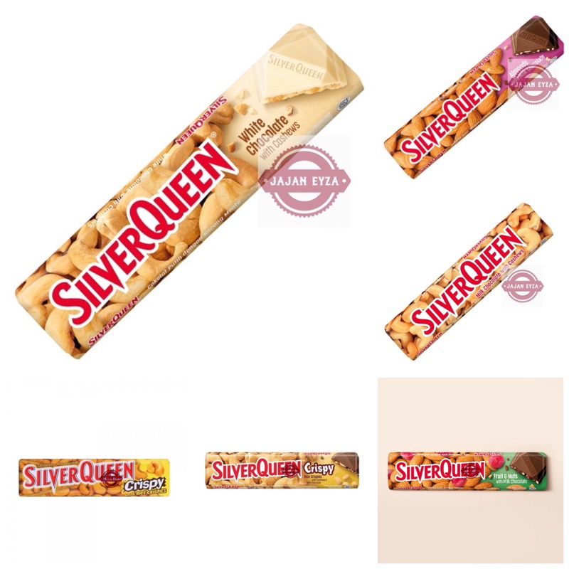 

cokelat silverqueen besar | cashew | almond | white | - 58gram