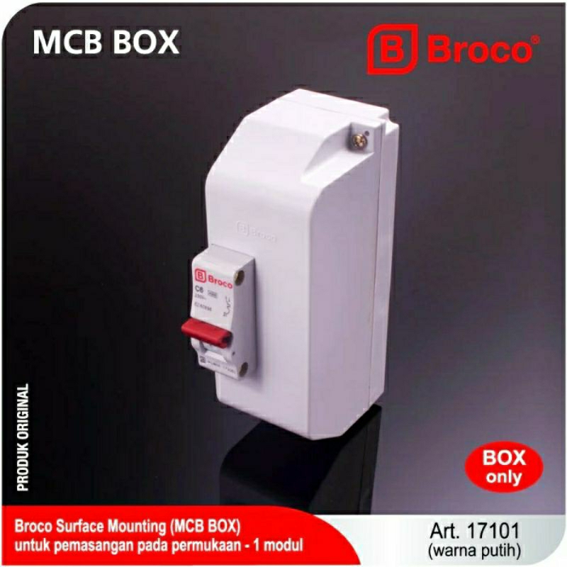 BOX MCB 1 GROUP BROCO ABU / COVER MCB 1 GRUP BROCO