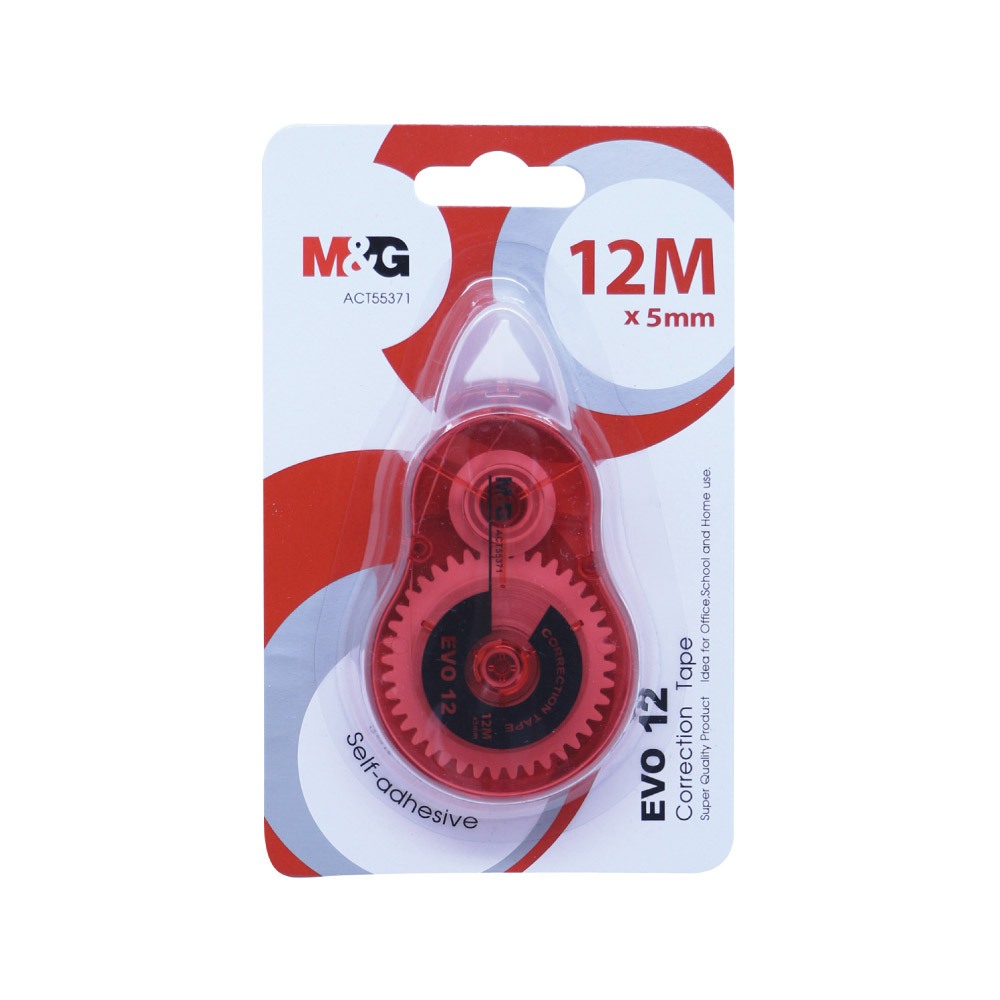 

Pita Koreksi M&G "EVO" Correction Tape ACT55371 Tip-Ex 12M Tipe X - Red