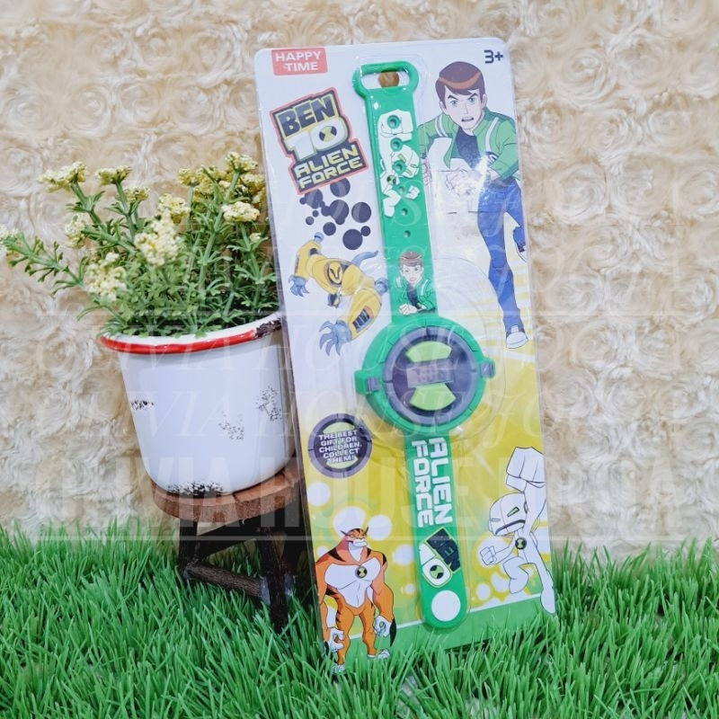 Jam Tangan Karet Ben10 Hijau Jam Tangan Anak Karet Ben10 Hijau