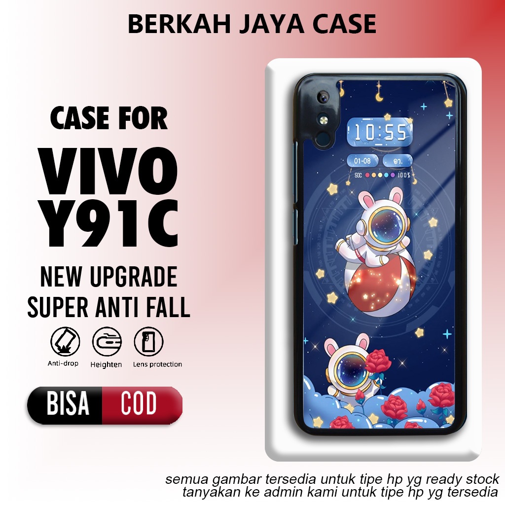 case vivo y91c casing vivo y91c kesing motif astro 02 cute case keren karakter bahan hardcase softca