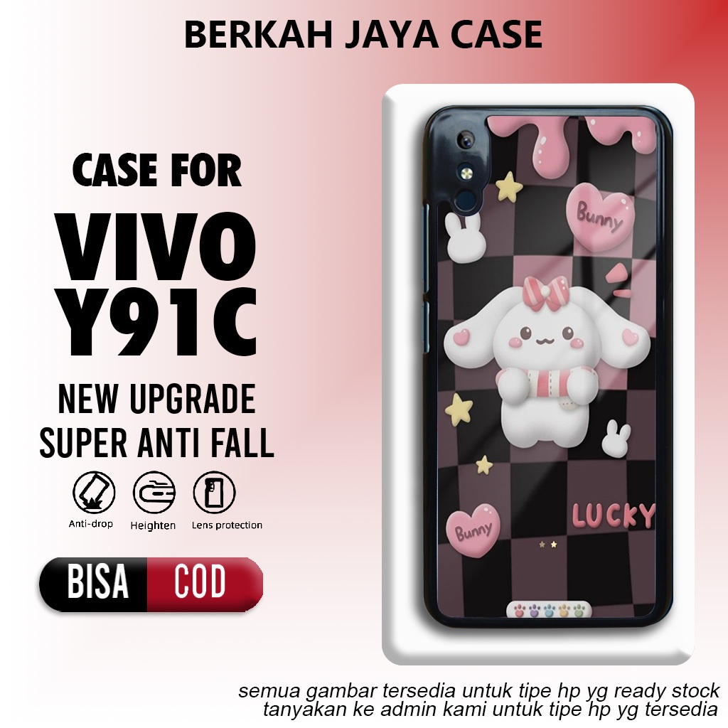 case vivo y91c casing vivo y91c kesing motif cute 08 case keren karakter bahan hardcase softcase glo