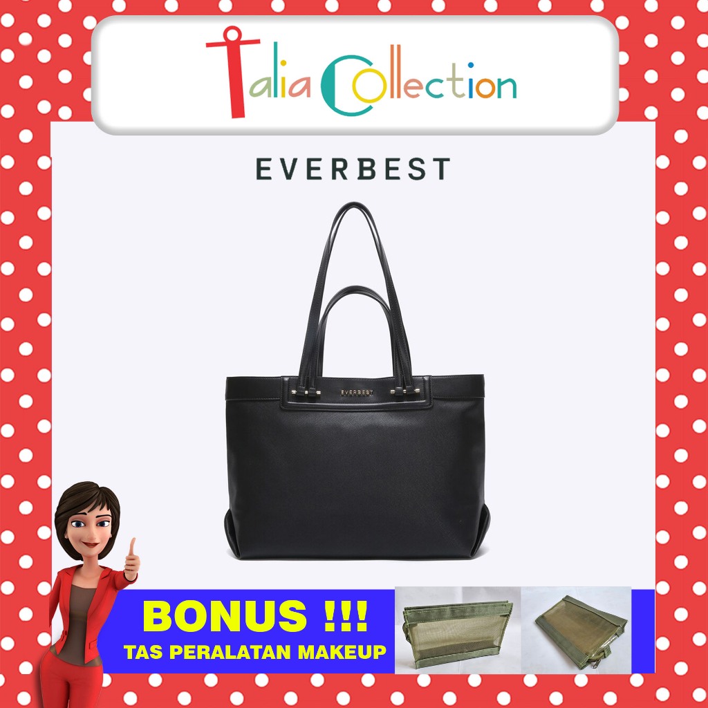 EVERBEST Tote Bag Opin Tas Wanita Original 100% Hitam (preloved)