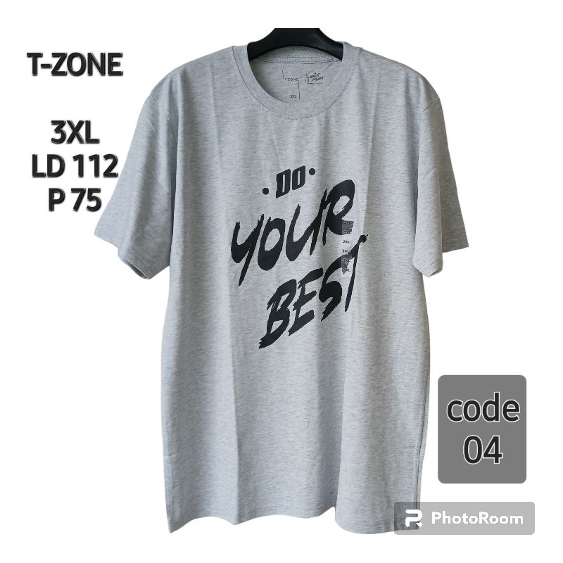 Kaos T-zone Big Size 2XL 3XL 4XL