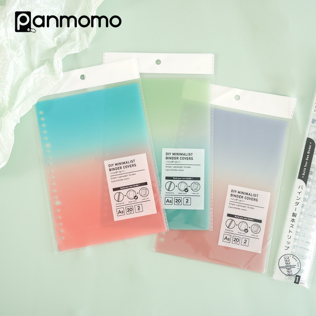 

Panmomo DIY Minimalist Binder Covers 2pc Gradient A5 dan B5 - Sampul Binder / Cover Binder Dua Warna - ATK