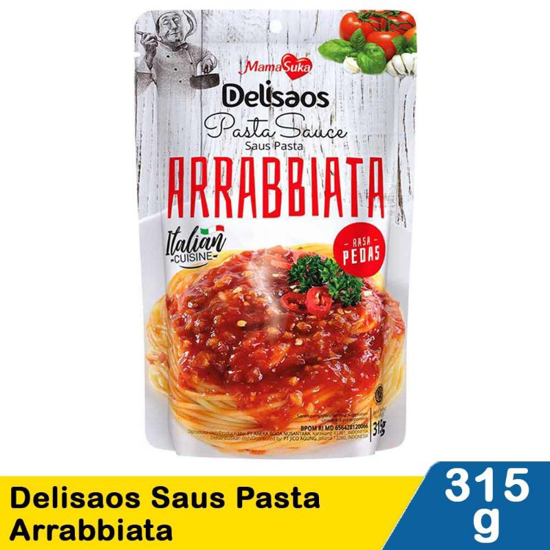 

Mamasuka Delisaos Saus Pasta Arrabbiata 315 gram