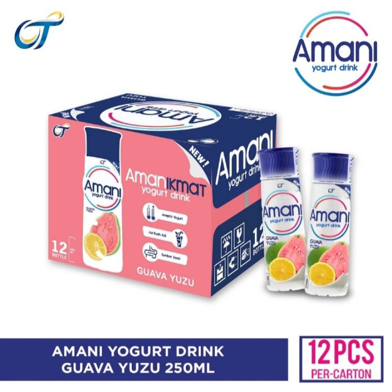 

AMANI YOGURT DRINK GUAVA YUZU 1 DUS isi 12