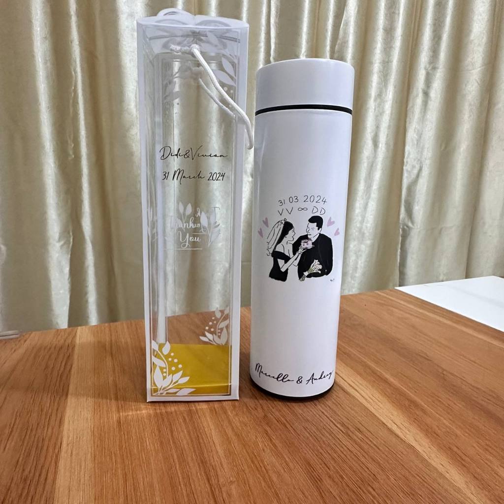 Tumbler Souvenir Wedding / Souvenir Botol Minum Termos Nikahan