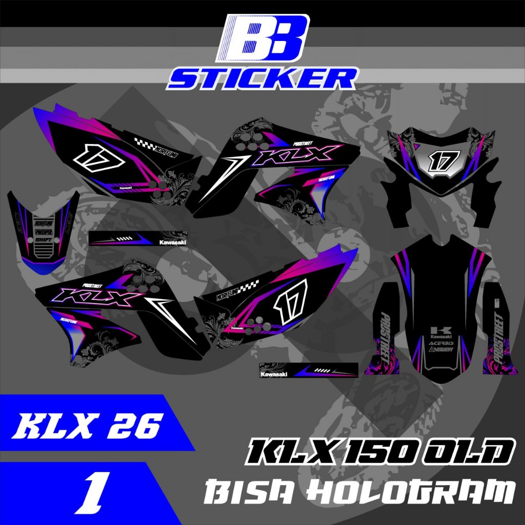 Striping KLX Lama Stiker KLX Lama KLX 150 SPAKBOR BELAKANG PENDEK  Klx 26