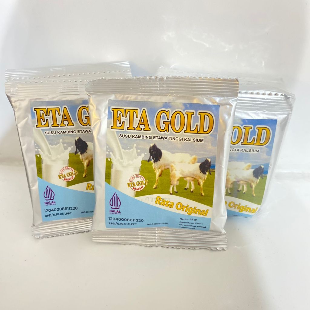 

ETA GOLD MILK PREMIUM, ETA GOLD MILK GIZI TINGGI, SUSU KAMBING HALAL, ETA GOLD MILK FRESH, SUSU RENDAH KALORI, SUSU HERBAL ALAMI, SUSU KAMBING HERBAL, SUSU KAMBING RASA ORIGINAL