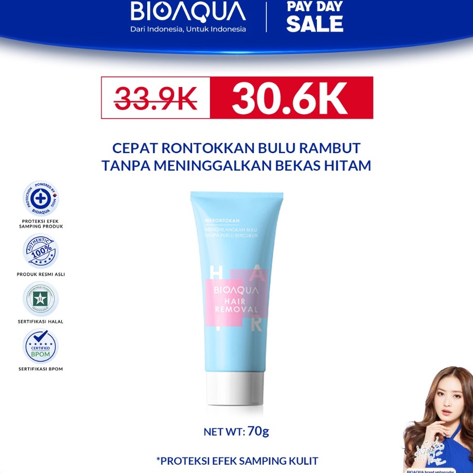 Hot Sale BIOAQUA Hair Removal Moisturizing Krim Perontok Bulu Ketiak Nonirritating Perontok Bulu Per