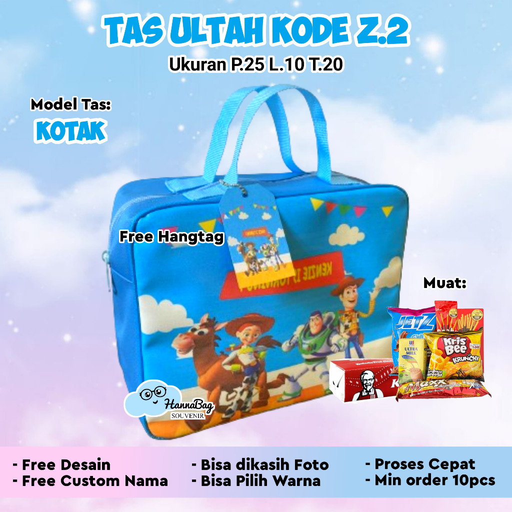 TERLARIS /TAS ULTAH / TAS ULANG TAHUN/ GOODIE  BAG ULTAH/ SOUVENIR ULTAH/ TAS ULTAH ANAK CUSTOM / TE