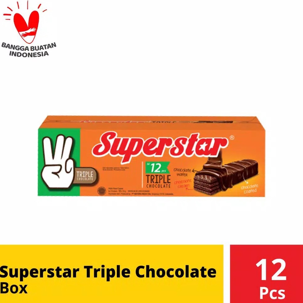 

Langsung pesan Superstar Wafer Coklat Cokelat Isi 12 pcs