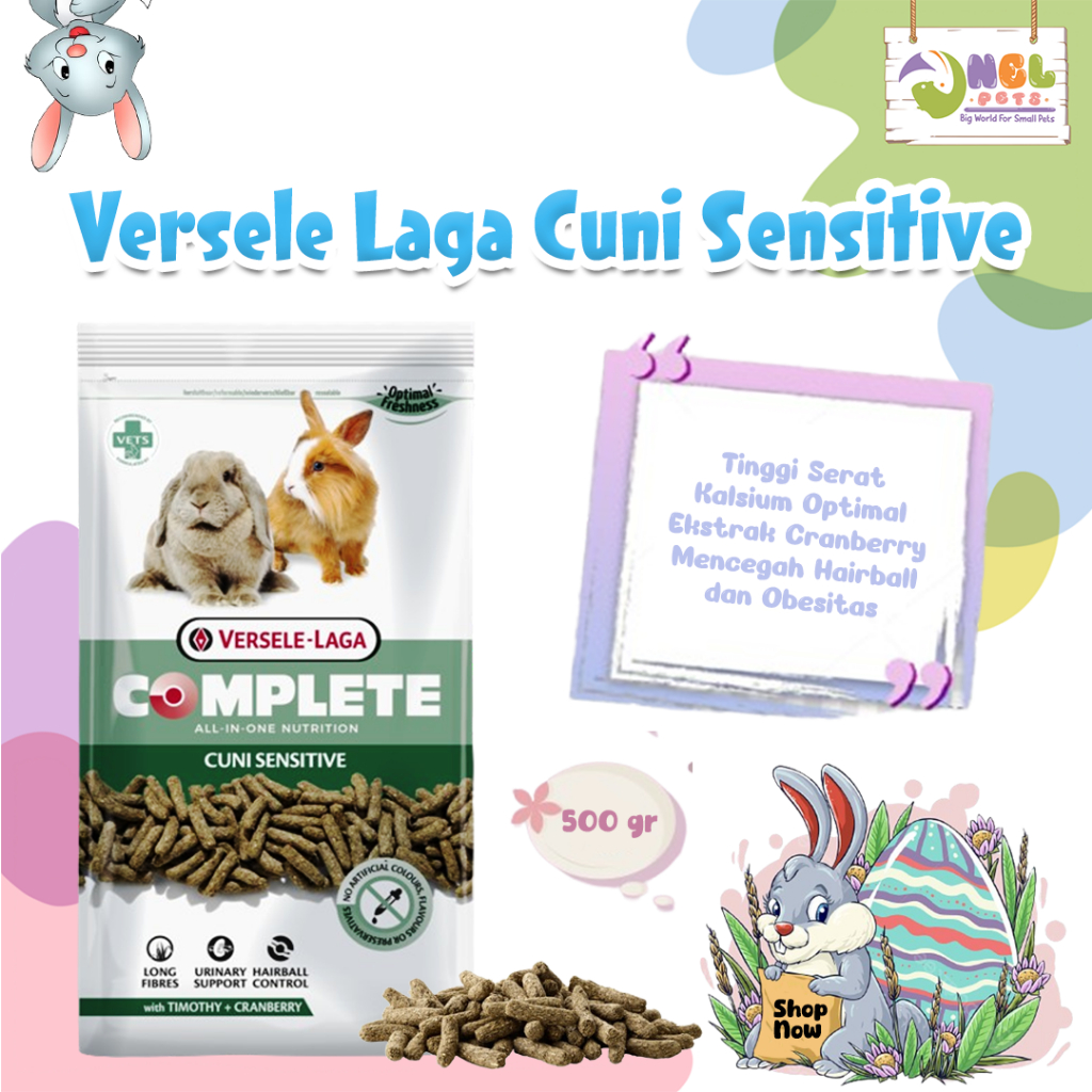VERSELE LAGA CUNI SENSITIVE 500gr/ RABBIT FOOD VERSELE LAGA