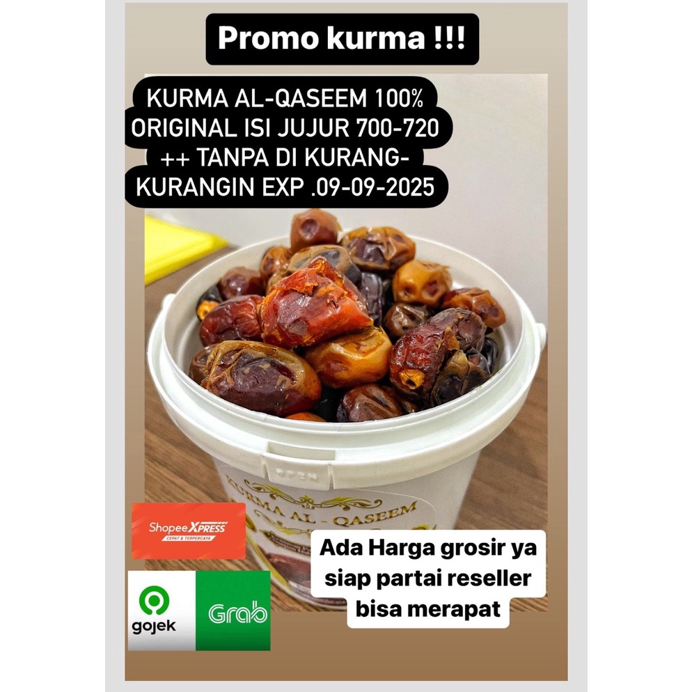 

Order KURMA AL QASEEM 72 GRAM EMBER