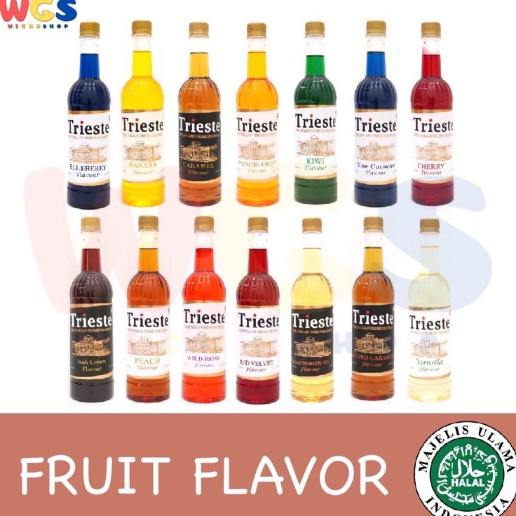 

Kepuasan Belanja Trieste Premium Syrup Varian Fruit Flavour 65 ml Halal MUI