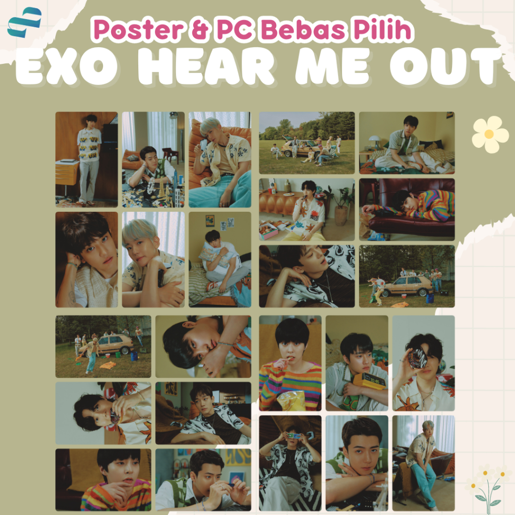 Poster EXO Hear Me Out (Part 1) | Poster Kpop A4 A5 A6 Murah Murah