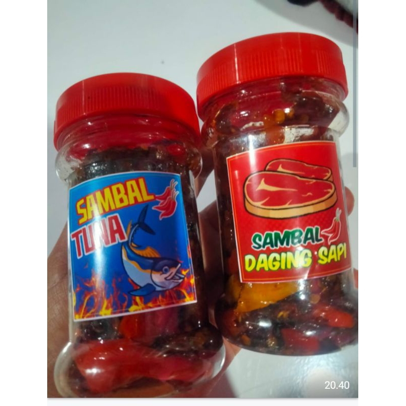 

sambal ikan tuna kemasan botol 150 ml