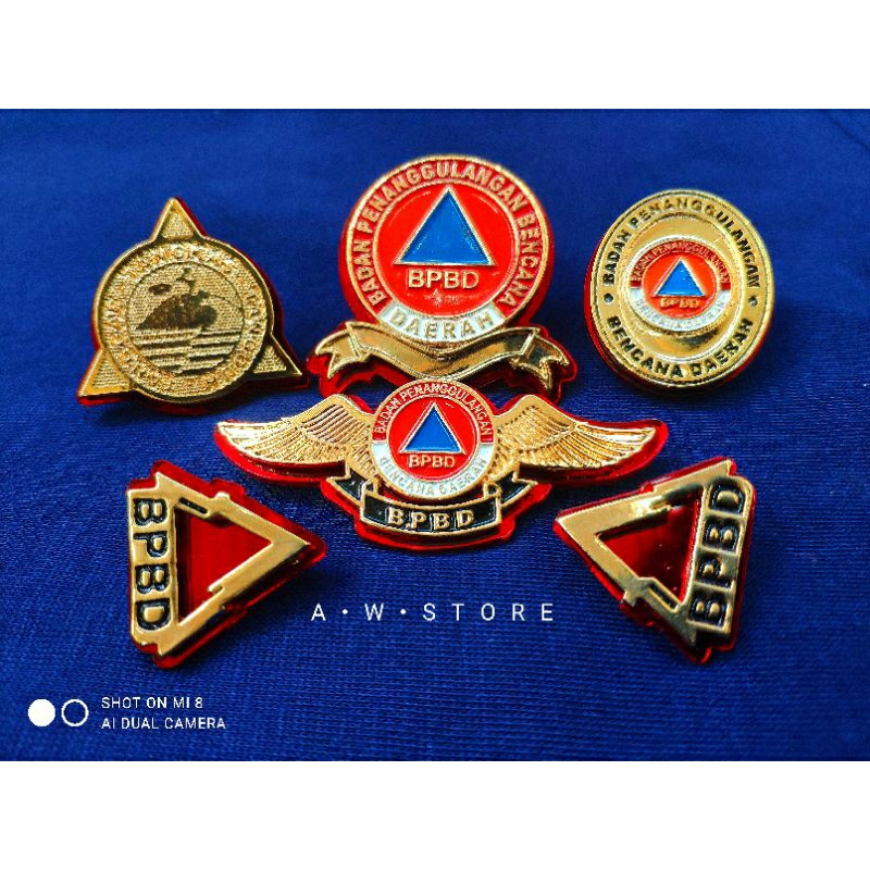 Set BPBD EMBLEM PIN TANGKAS WING OPAL MONOGRAM BPBD