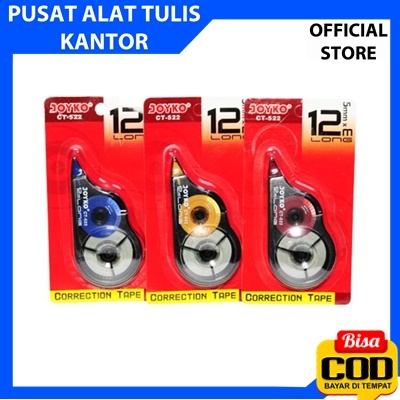 

tipex pita roll , correction tape 12m joyko 522