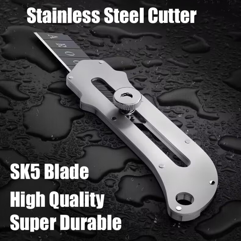 

Cutter Pisau 18mm Multifungsi Baja Besi Stainless Besar Cutter Pisau Pemotong Kertas Alat Kerajinan Tangan