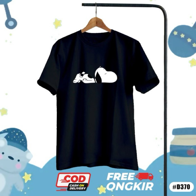 BAJU KAOS ATASAN ANAK CEWEK COWOK / BAJU ANAK UNISEX MOTIF SNOOPY DOG BAHAN KATUN ADEM - PD370